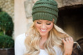Slouchy Knit Beanie Olive