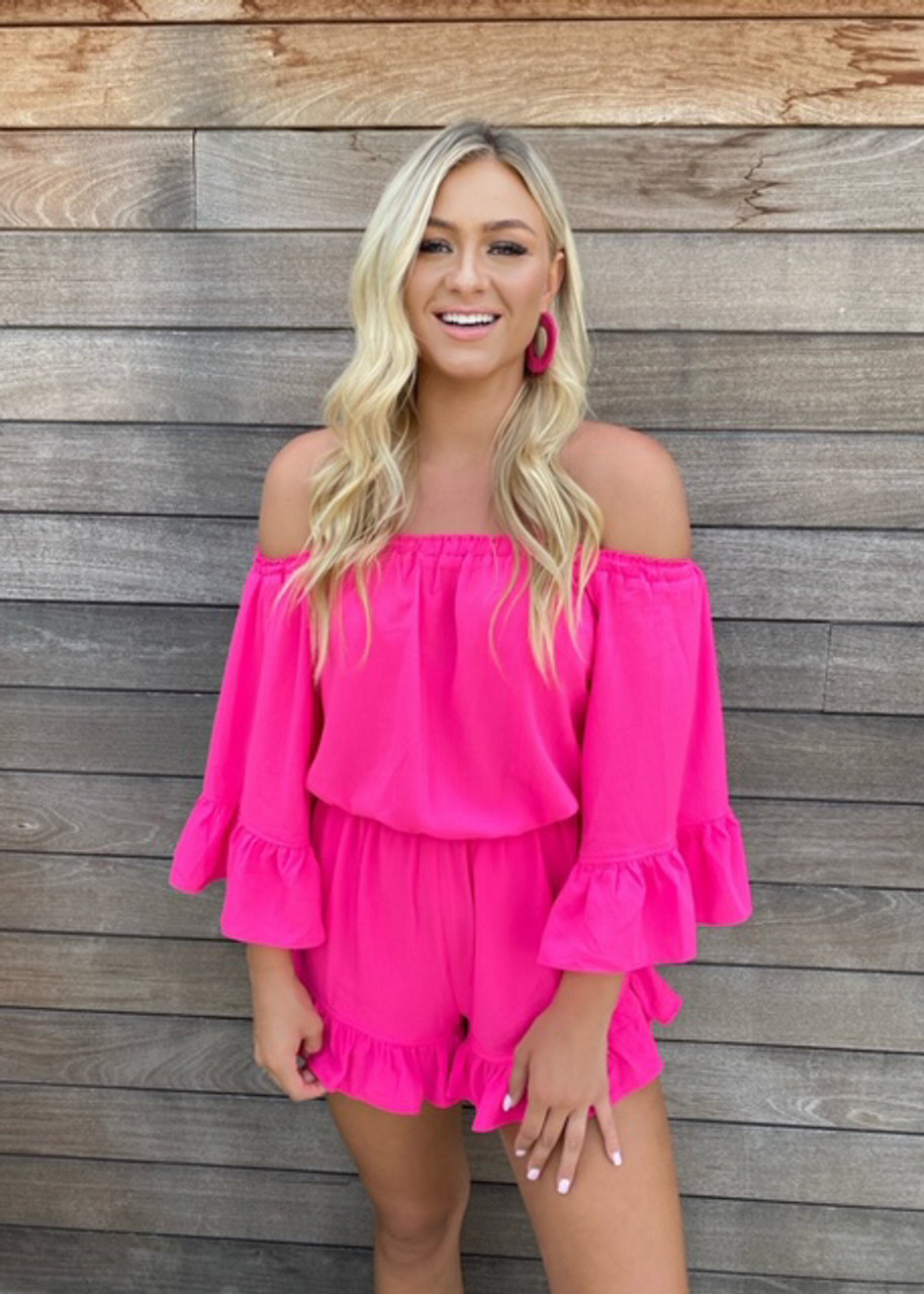 ruffle top romper