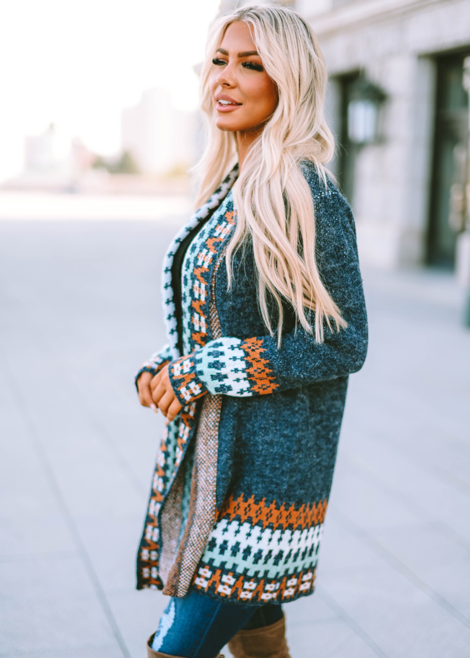 Vintage Boho Aztec Cardigan