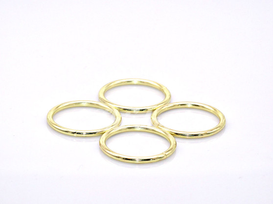 20 Pieces - 1.25" Metal O-Ring - Gold