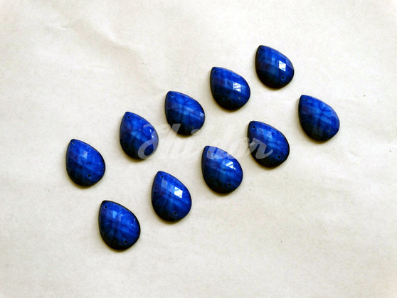 20 Pieces - 18x25 mm Teardrop Cabochon - Blue 