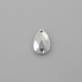 50 Pieces - 10.5 x 18 mm Tear Drop Metallic Stone - Silver