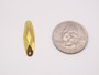 50 Pieces - 8 x 28 mm Oval Stone - Gold