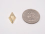 100 Pieces - 11 x 18 mm Diamond Stone - Gold