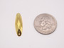 100 Pieces - 8 x 28 mm Oval Stone - Gold