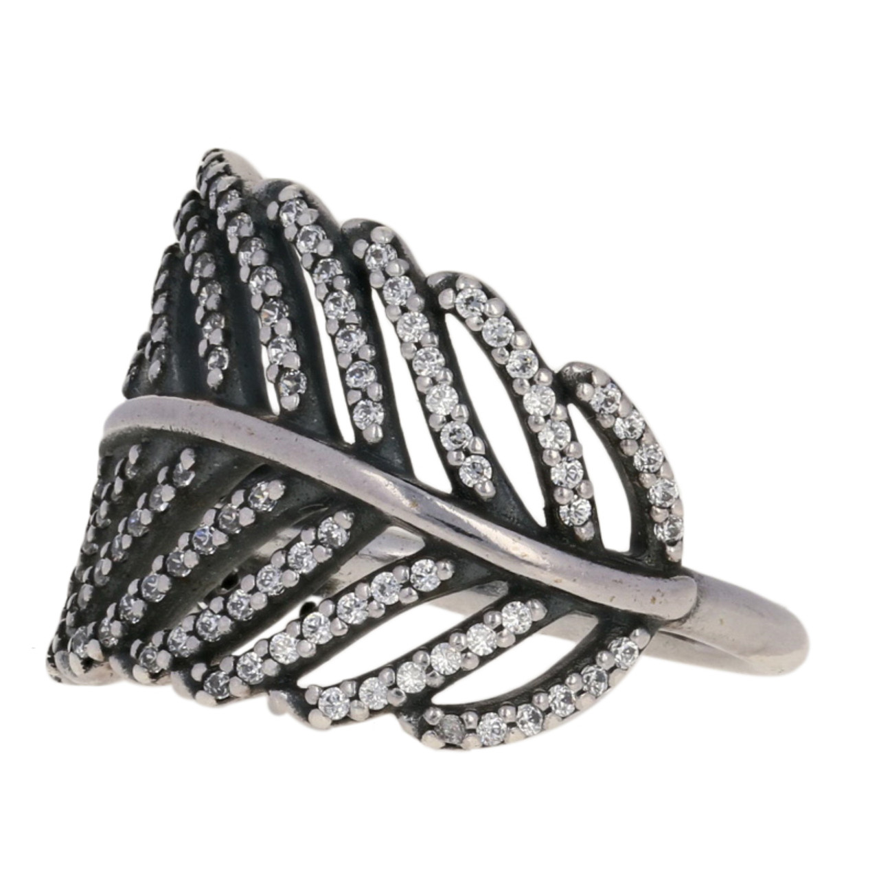 New Authentic Pandora Ring Light as a Feather 190886cz Sterling 50 5 Clear  CZ - Wilson Brothers Jewelry