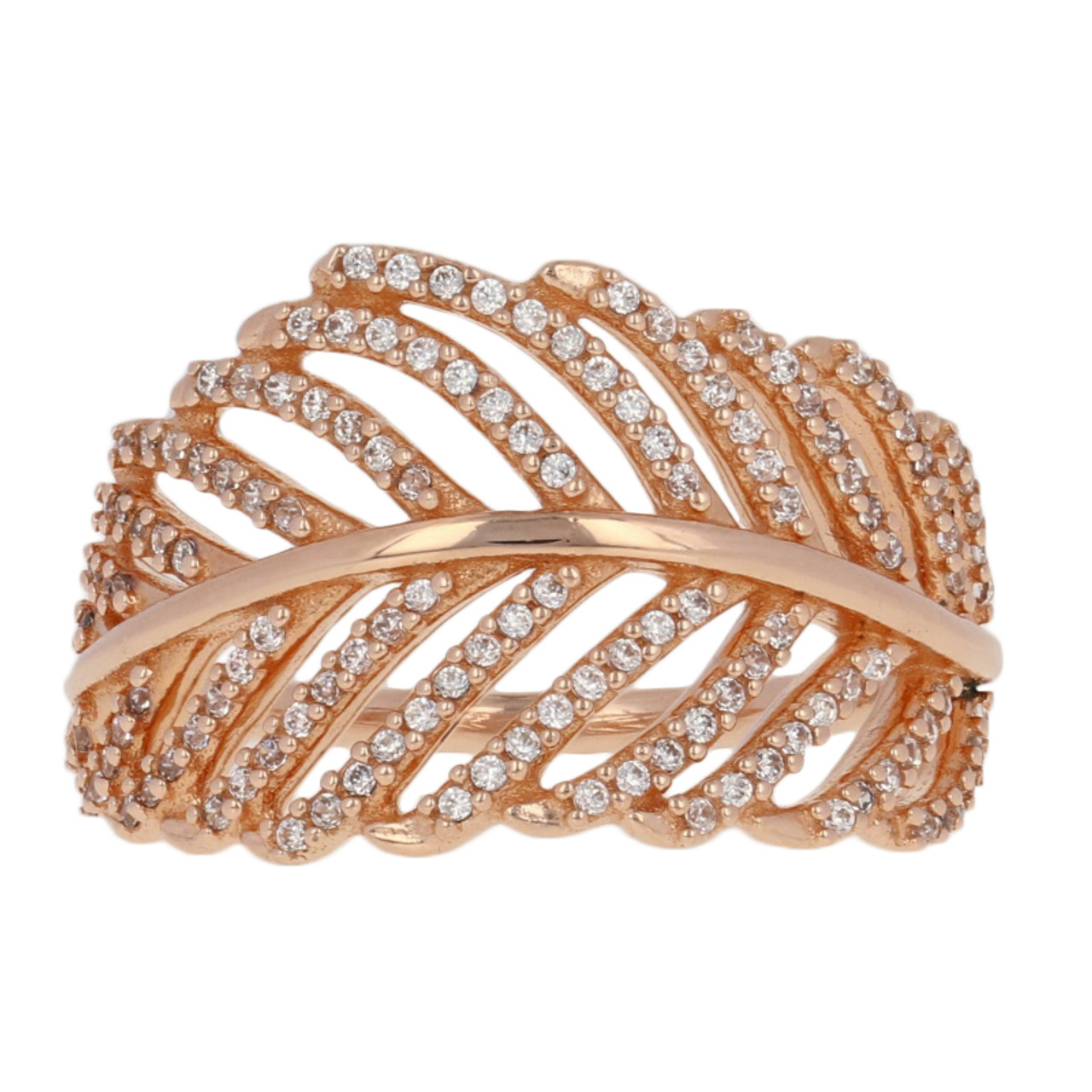 pandora light as a feather ring rose gold