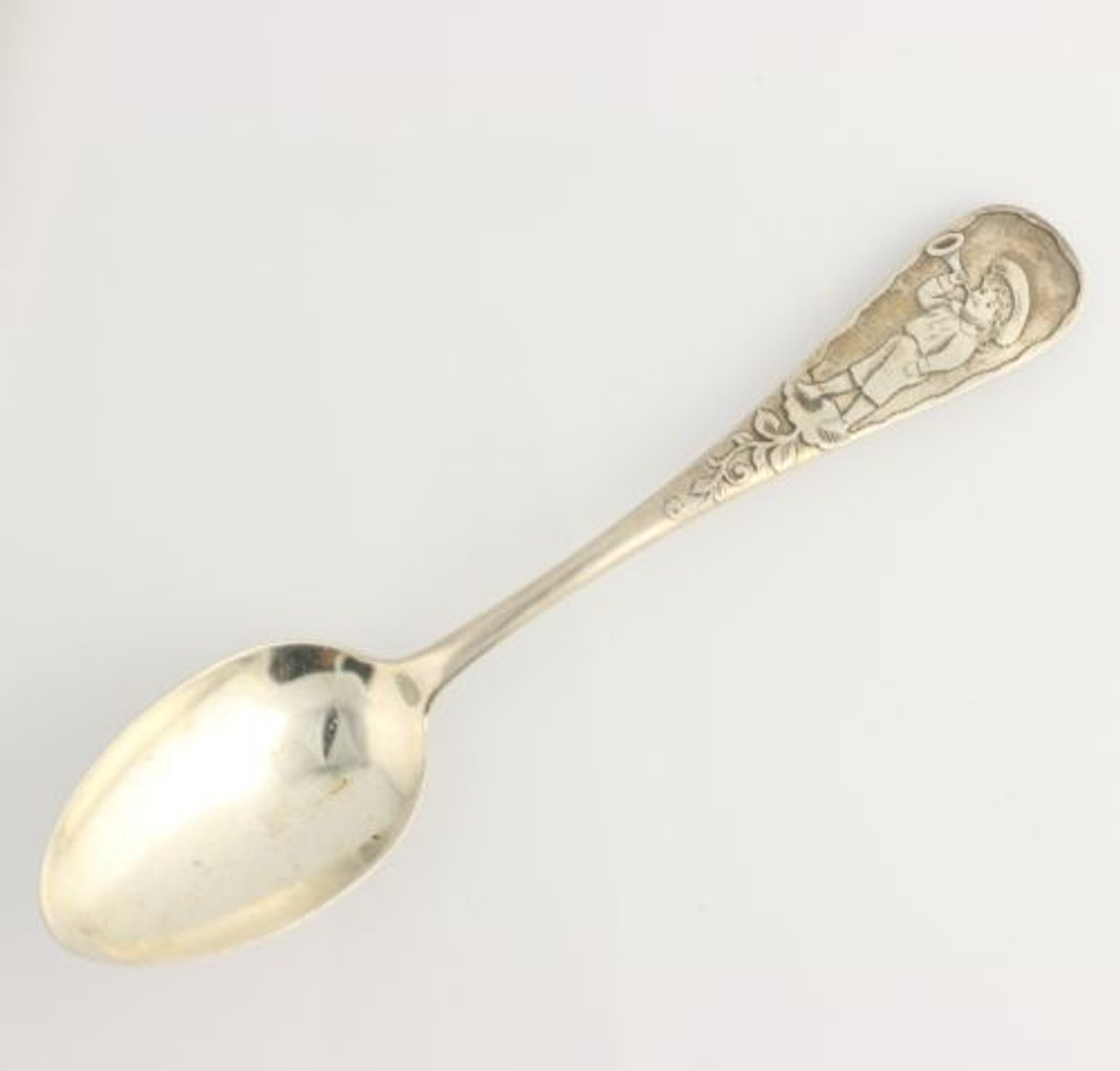 Vintage 80's First Years Stainless Steel Coated Infant BABY SPOON Blue  Mexico