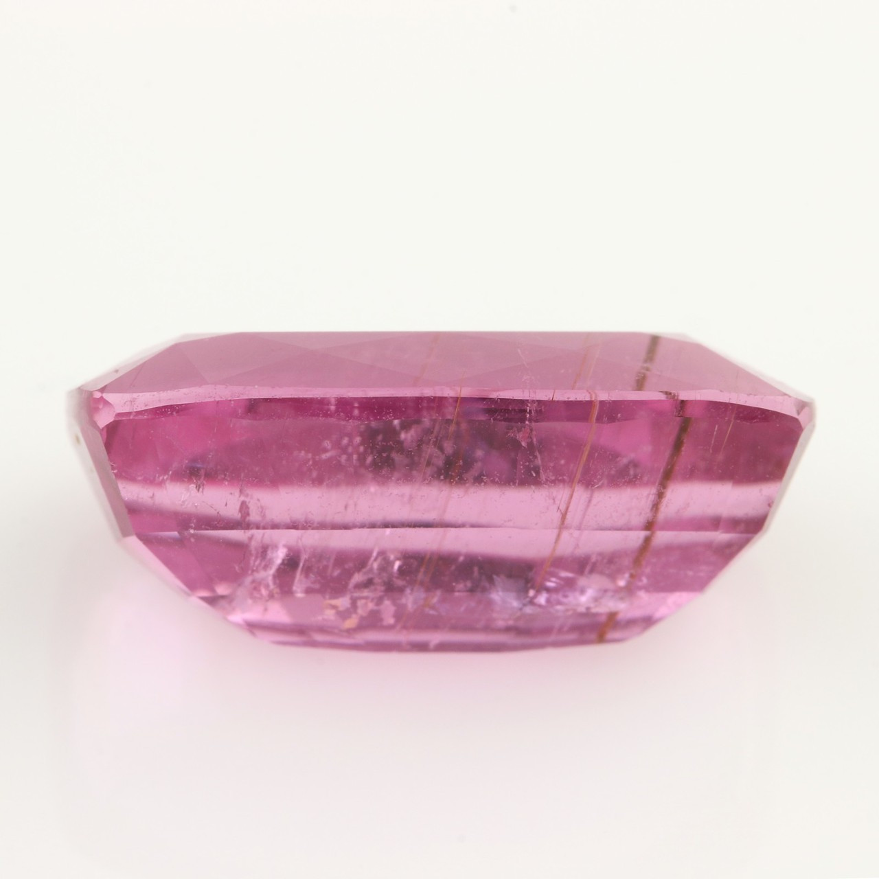 8.94ct Loose Tourmaline Gemstone - Pink Rectangular Moderate