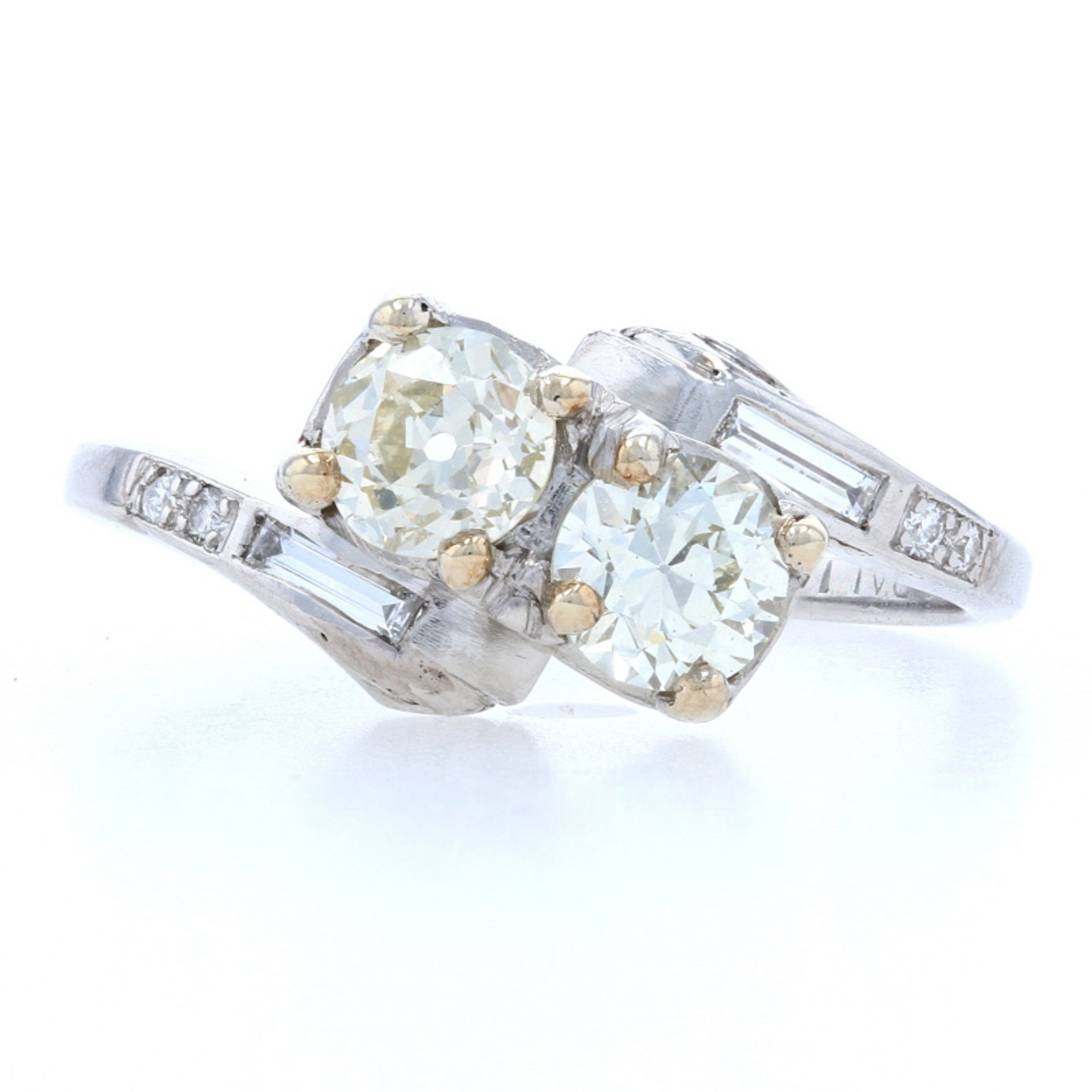 2.5ct Old Mine Cut Diamond Engagement Ring with Side Stones – Andria  Barboné Jewelry