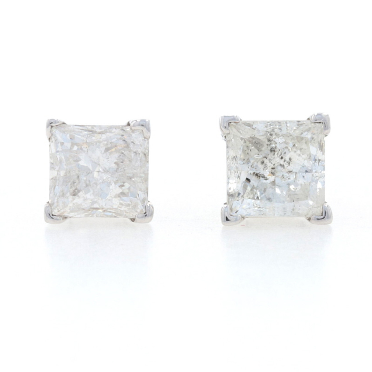 Princess-Cut Cubic Zirconia 10K Gold Stud Earrings - JCPenney