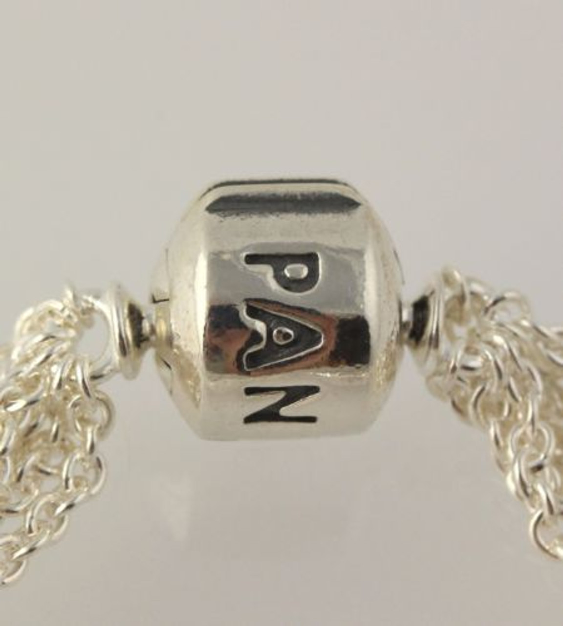 Pandora Women's Genuine Sterling Silver Bead Clasp Charm Bracelet