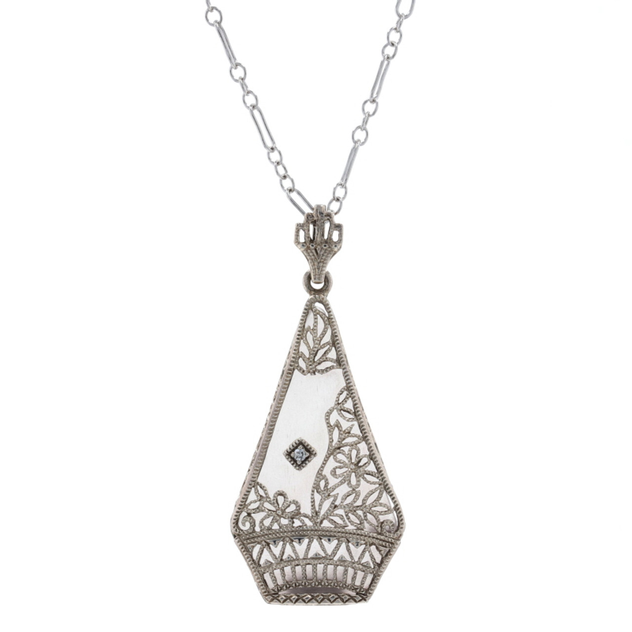 Camphor glass necklace, miliary - Gem