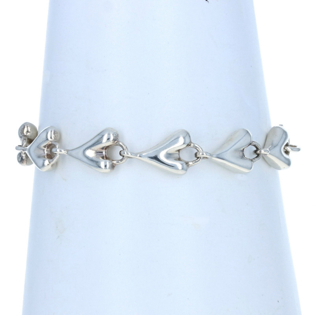 Tiffany & Co. Heart Tag Starter Charm Bracelet 7 1/2 - Sterling 925 Engravable