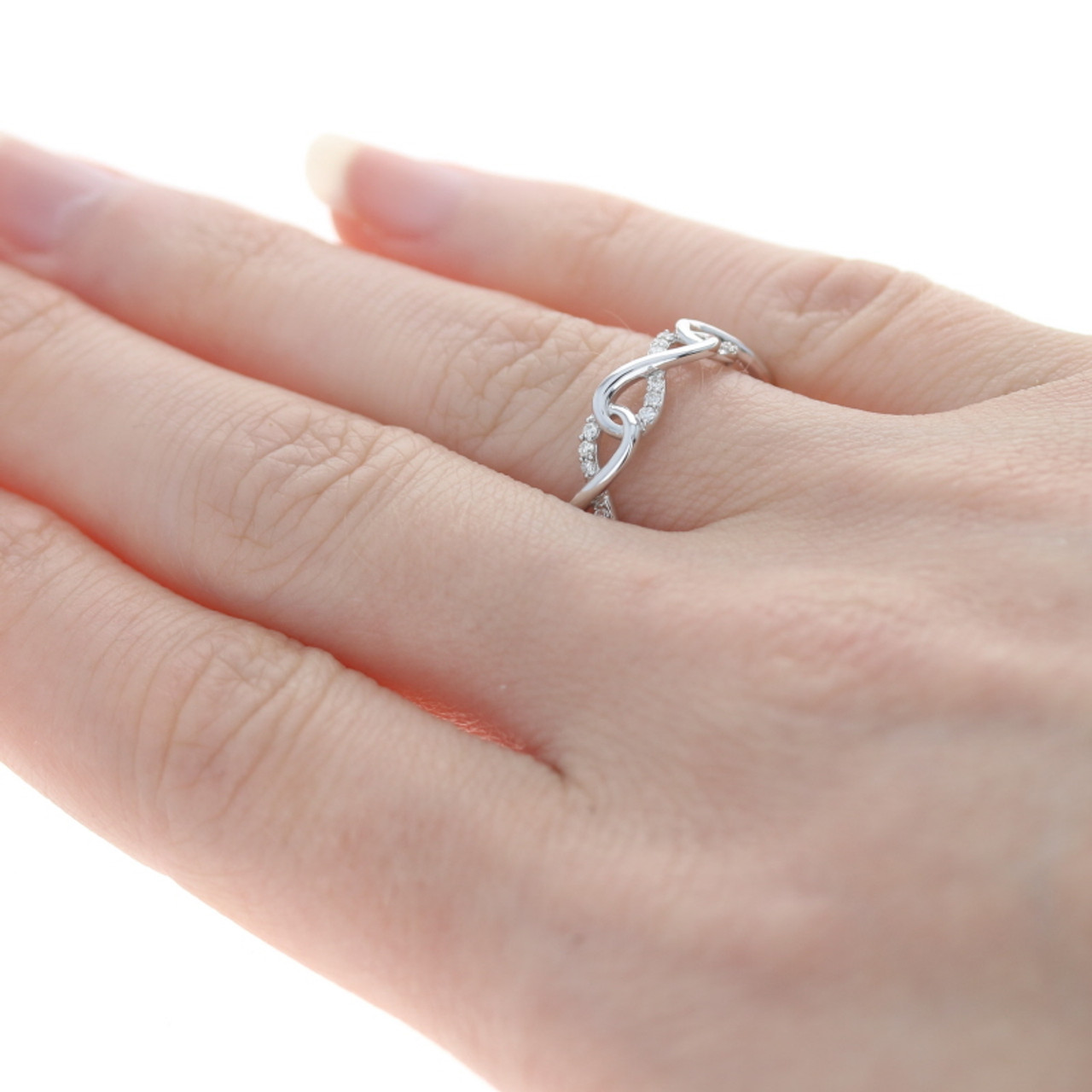925 Sterling Silver Minimalist Infinity Knot Rings for Women – BIBELOT