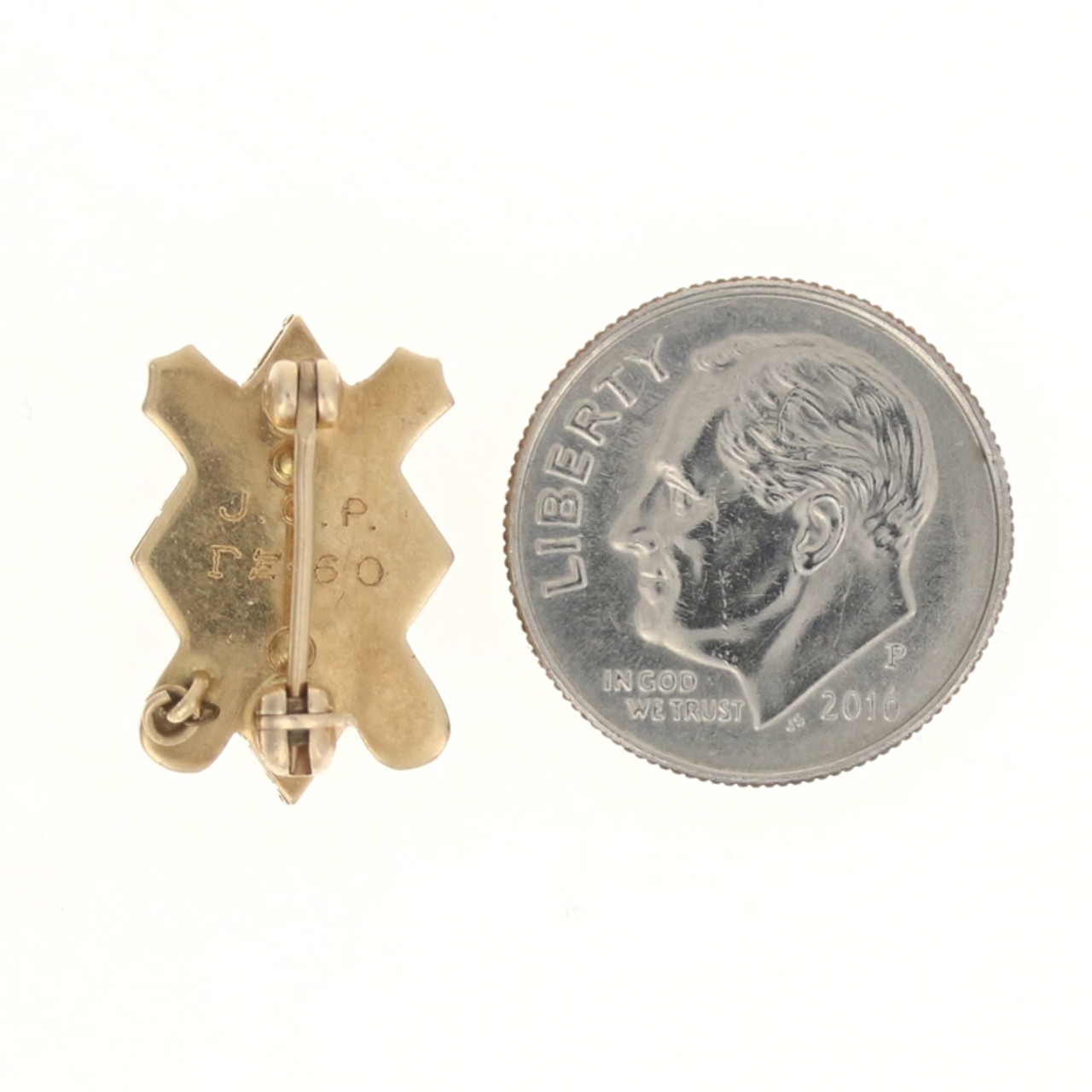 Alpha Kappa Alpha Badge 10k Gold Pearls Sorority Vintage Greek