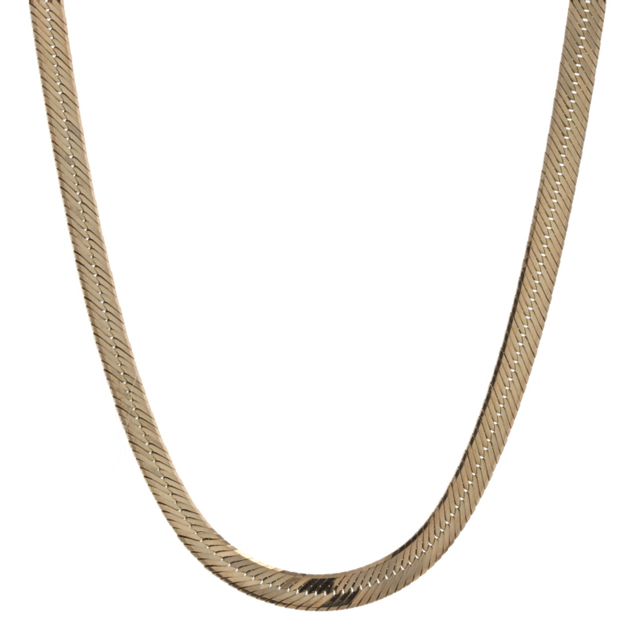 Lovely 4 Strand Herringbone 9ct Tricolour Gold 18 Chain Necklace - Etsy