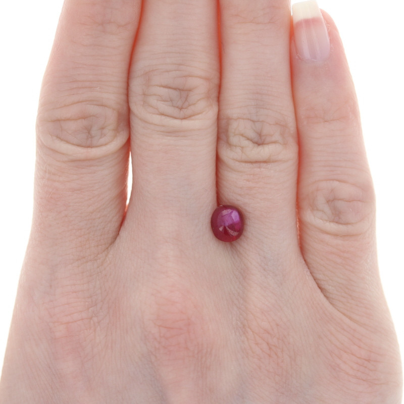 Loose Star Ruby - Oval Cabochon Cut 2.10ct GIA Red Solitaire