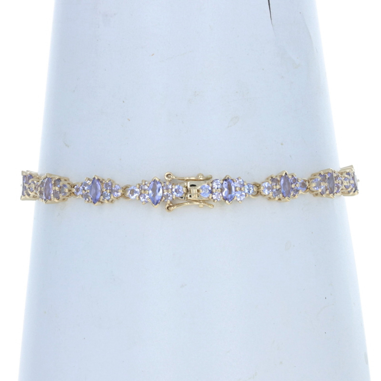 Tanzanite bracelet yellow on sale gold