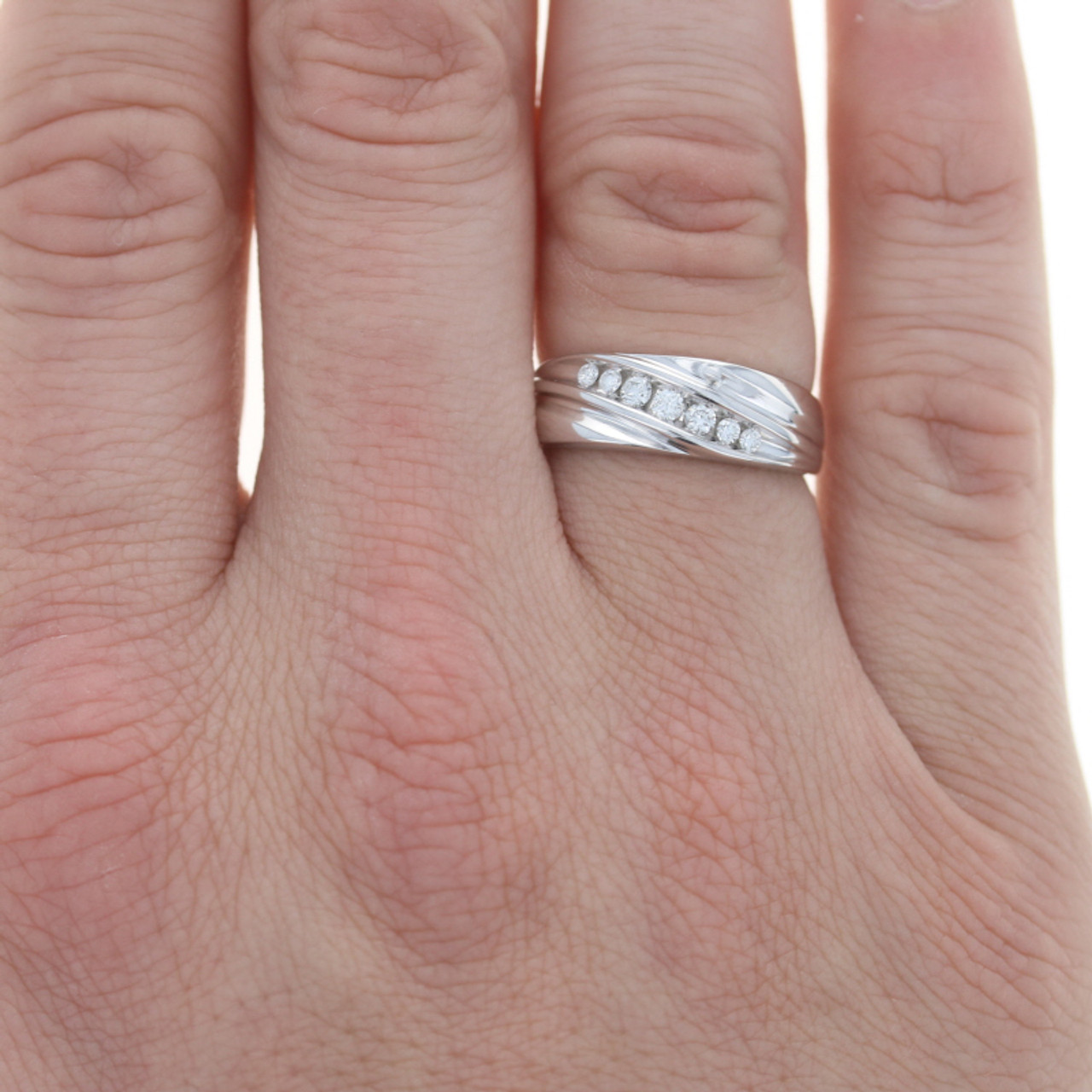 Ready to Ship - Ring Size 21, Platinum & Rose Gold Fusion Single Diamo