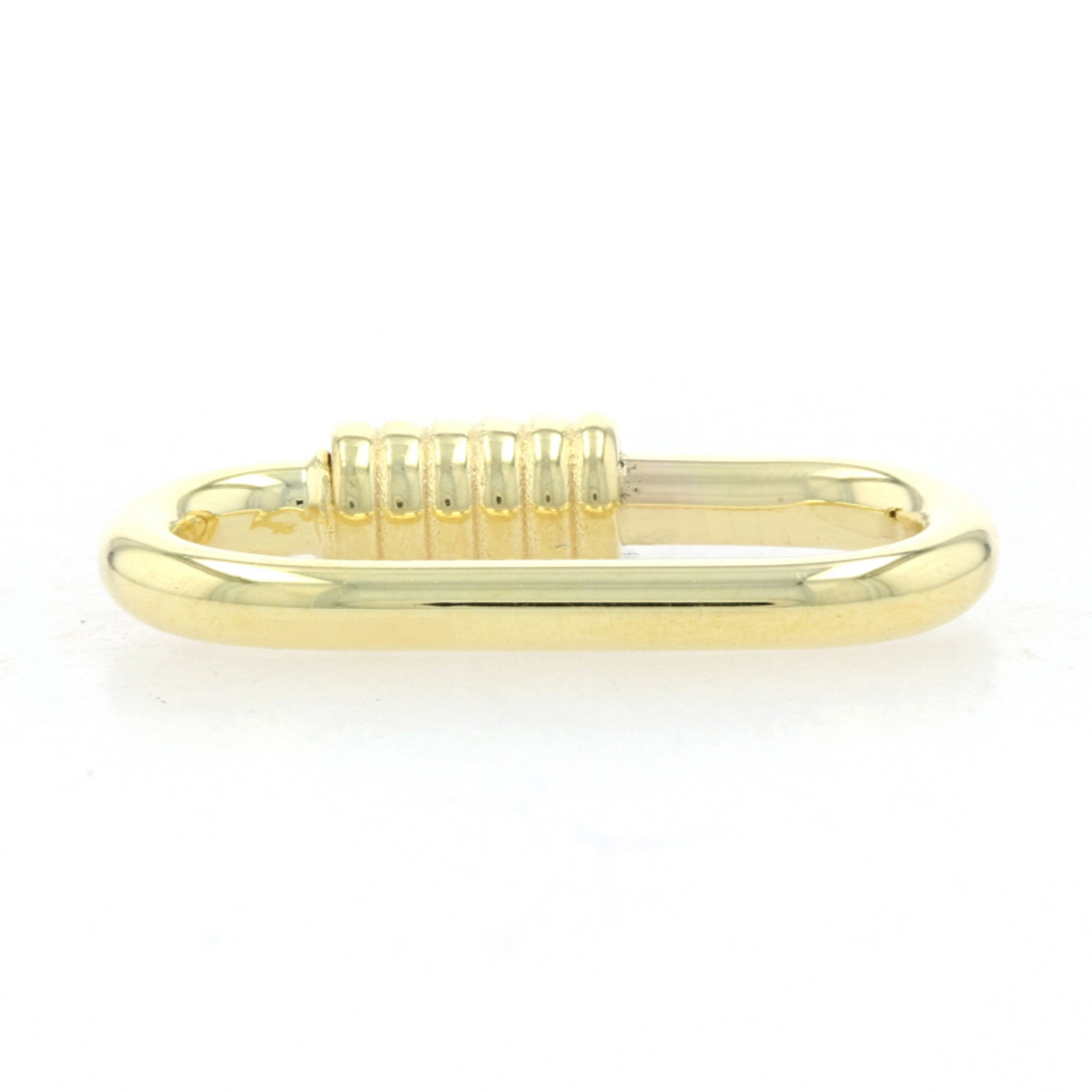 10x5.9mm 14K Yellow Gold Carabiner Type Spring Clasp