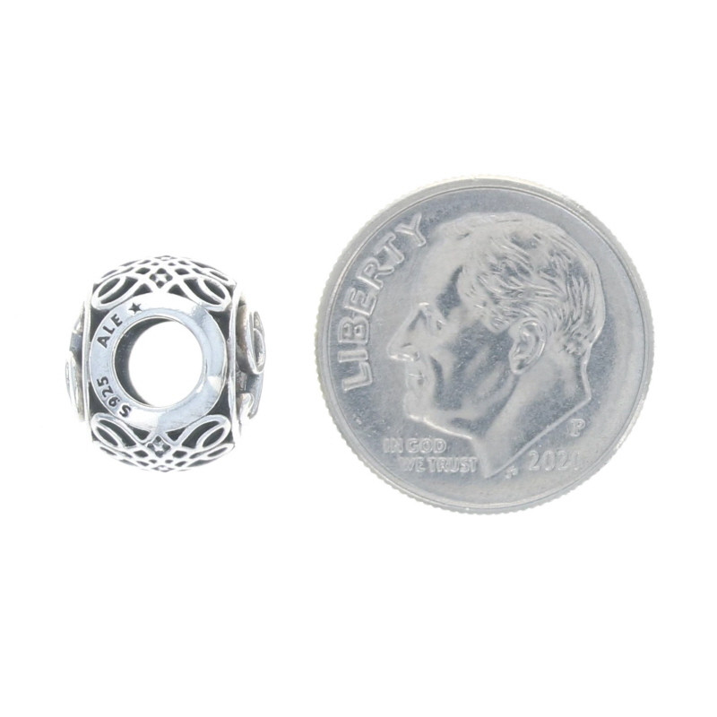 NEW Authentic Pandora Vintage Q Charm - Silver Bead Alphabet