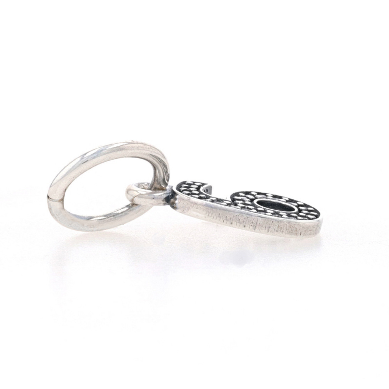 NEW Authentic Pandora Number 6 Charm - Sterling Silver Clear