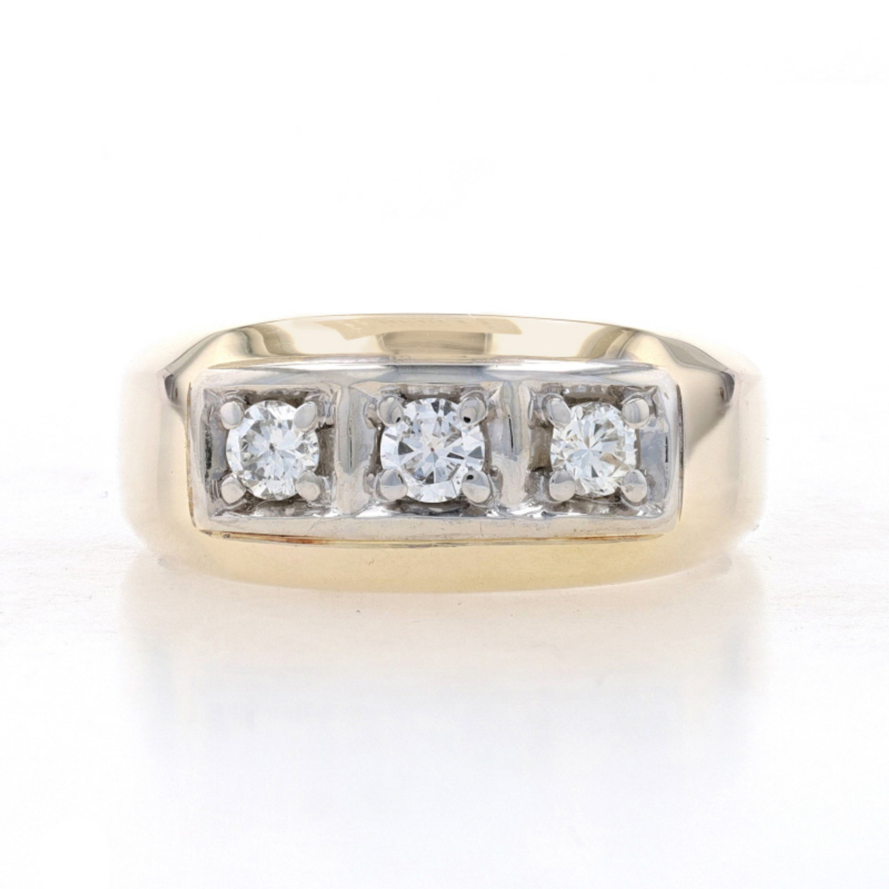 Mens three shop diamond ring