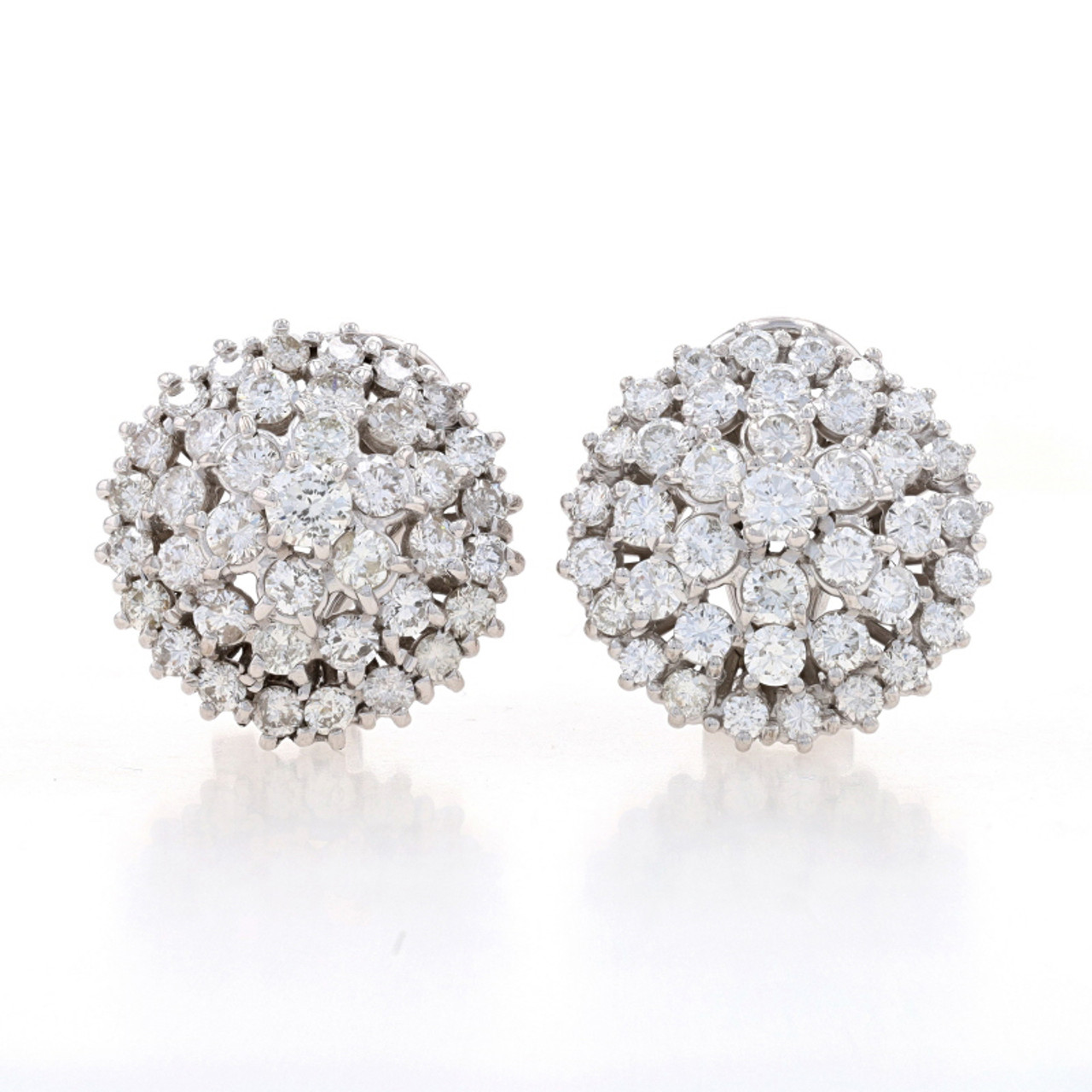 White Gold Diamond Stud Earrings - Athena Jewelry