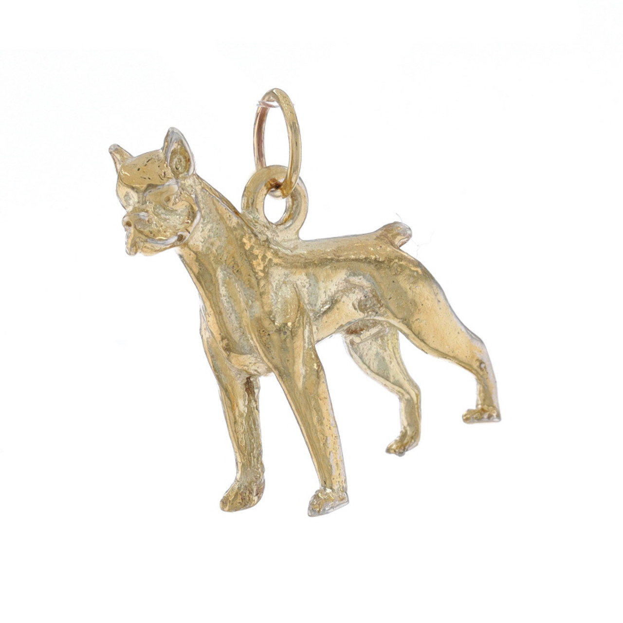 Yellow Gold Boxer Dog Charm - 14k Standing Canine Pet Keepsake - Wilson  Brothers Jewelry