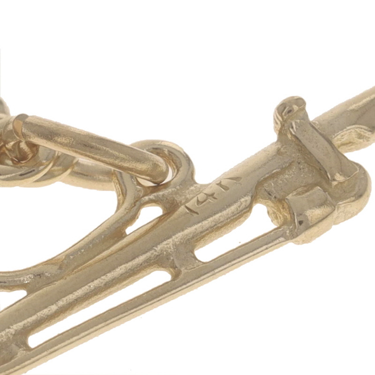 Yellow Gold Fishing Rod & Fish Charm - 14K Water Sports Recreation