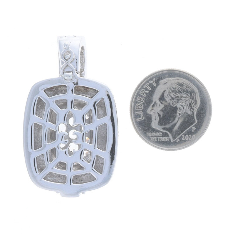 Judith Ripka Cubic Zirconia Cluster Enhancer Pendant - Sterling