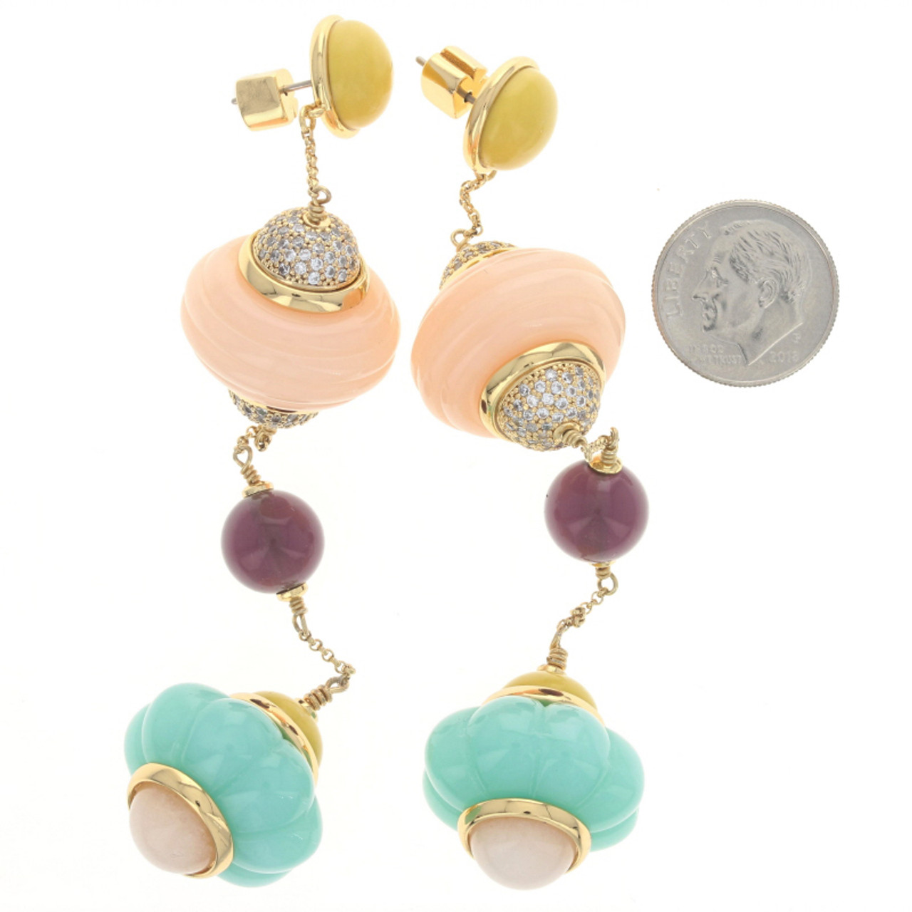 PRECIOUS PANSY CLIP-ON DROP EARRINGS – patluxurygroup