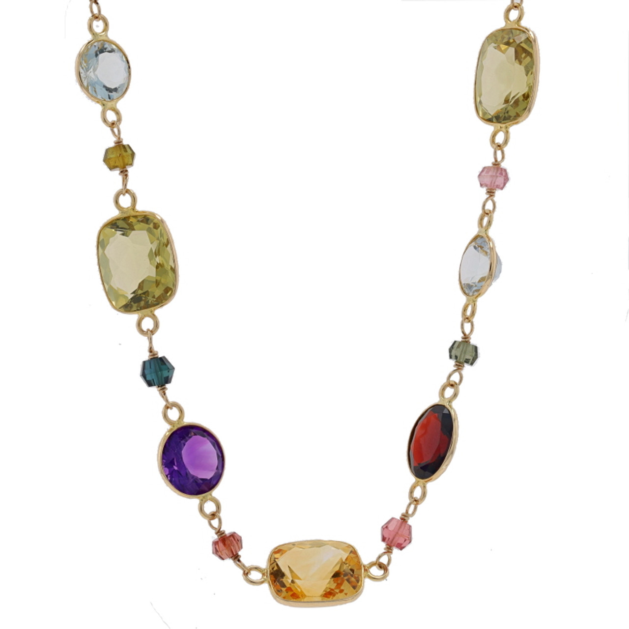 18K Yellow Gold Graduated Gemstone Collar – Marco Bicego