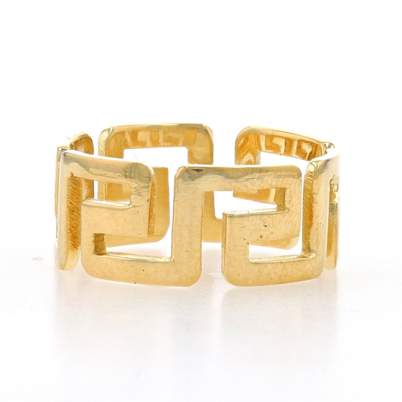 14ct Yellow Gold Greek Key Ring - Veronica's Jewellery