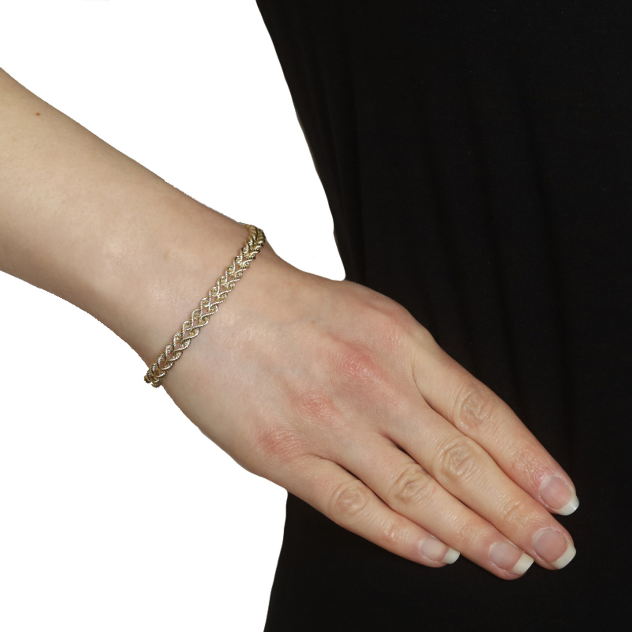 Rope Chain Bracelet 14K Yellow Gold 8 Length