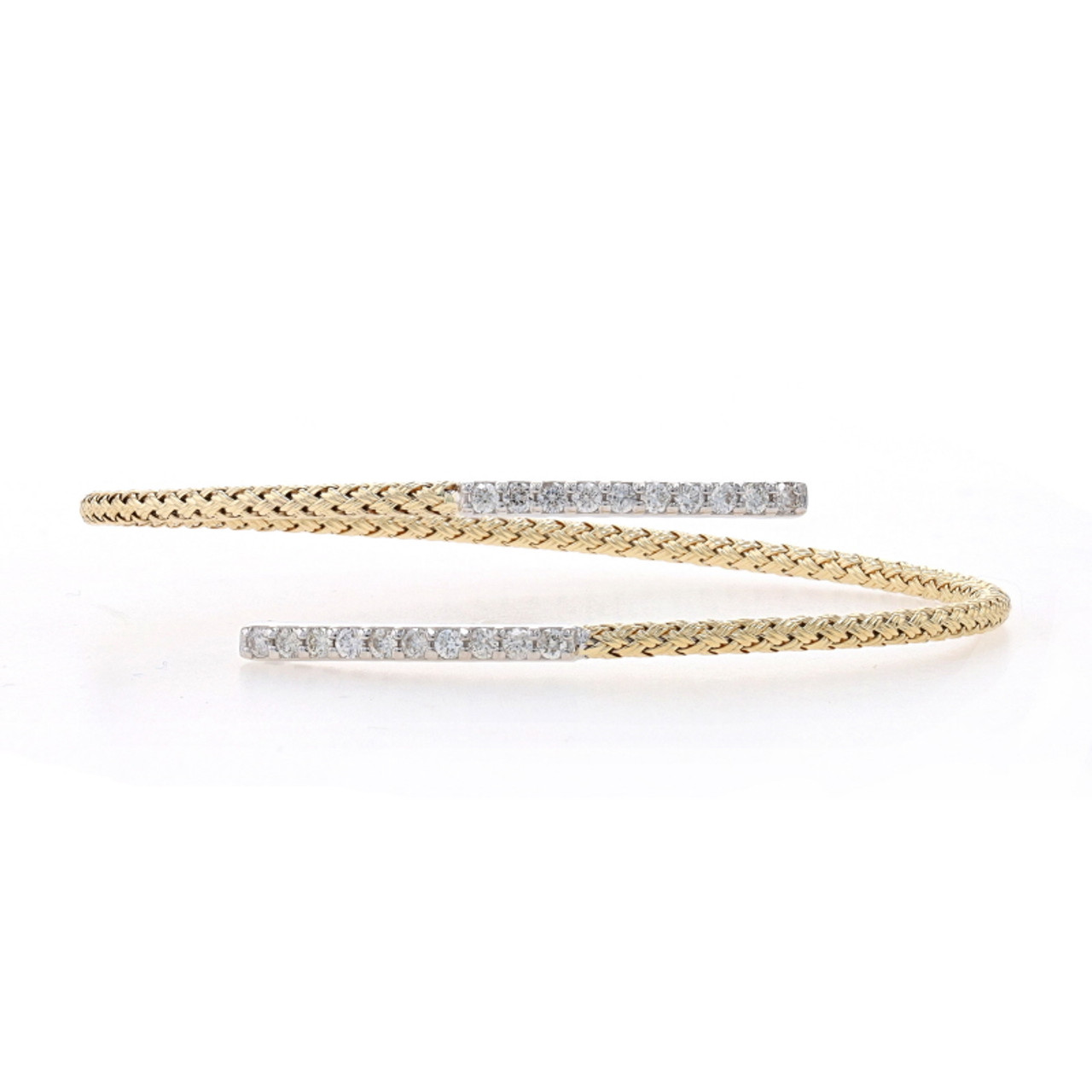 14k Gold Tulip Double Mesh Wire Wrap Bangle Bracelet – Sonia B Designs