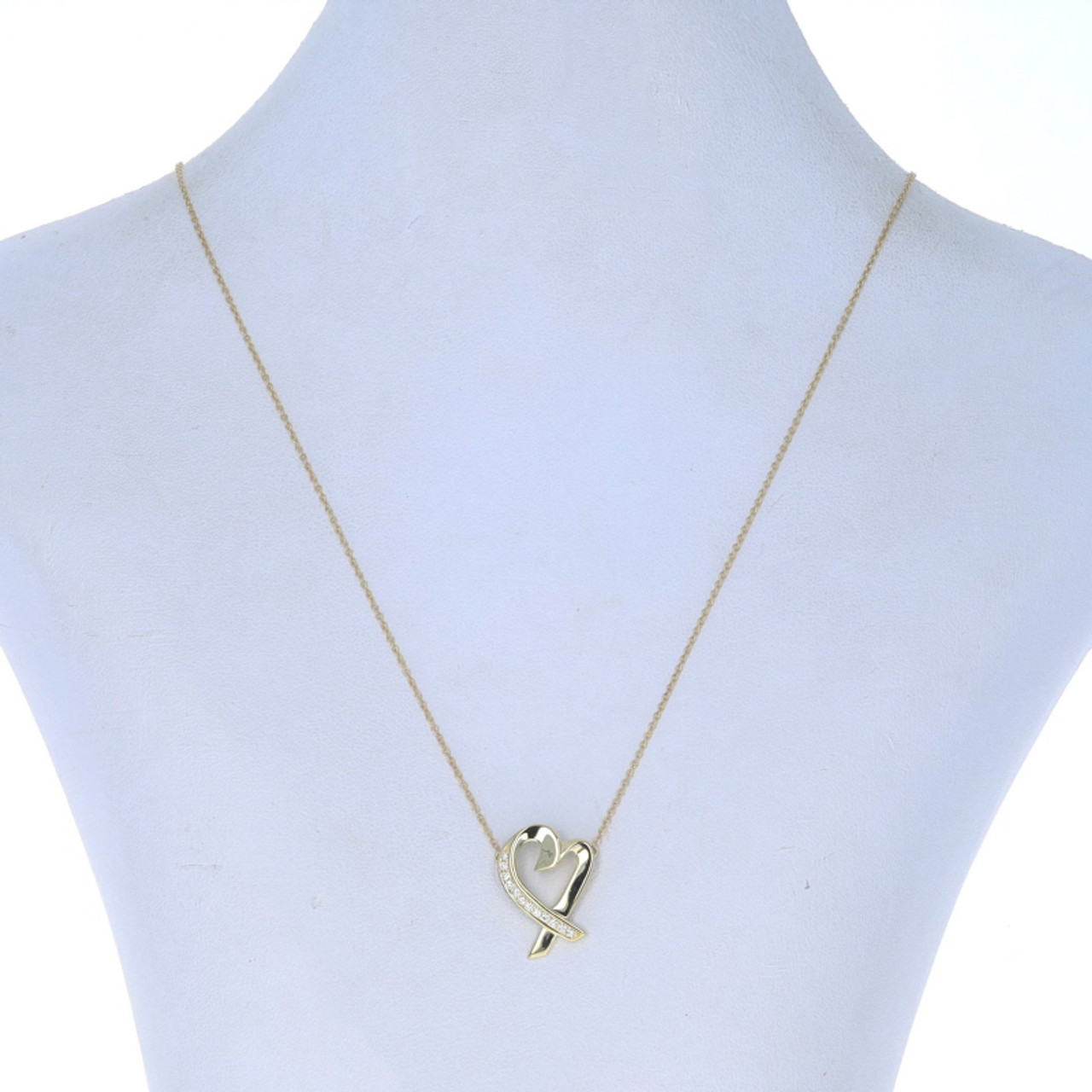Tiffany & Co. 18K Diamond Atlas Pierced Key Necklace - 18K Yellow