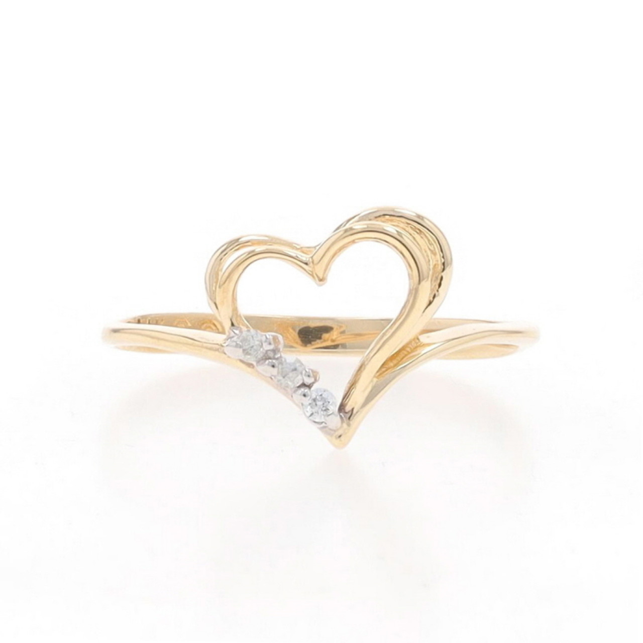 Double Heart Dainty Crystal Adjustable Silver Ring - FENNO FASHION, LLC