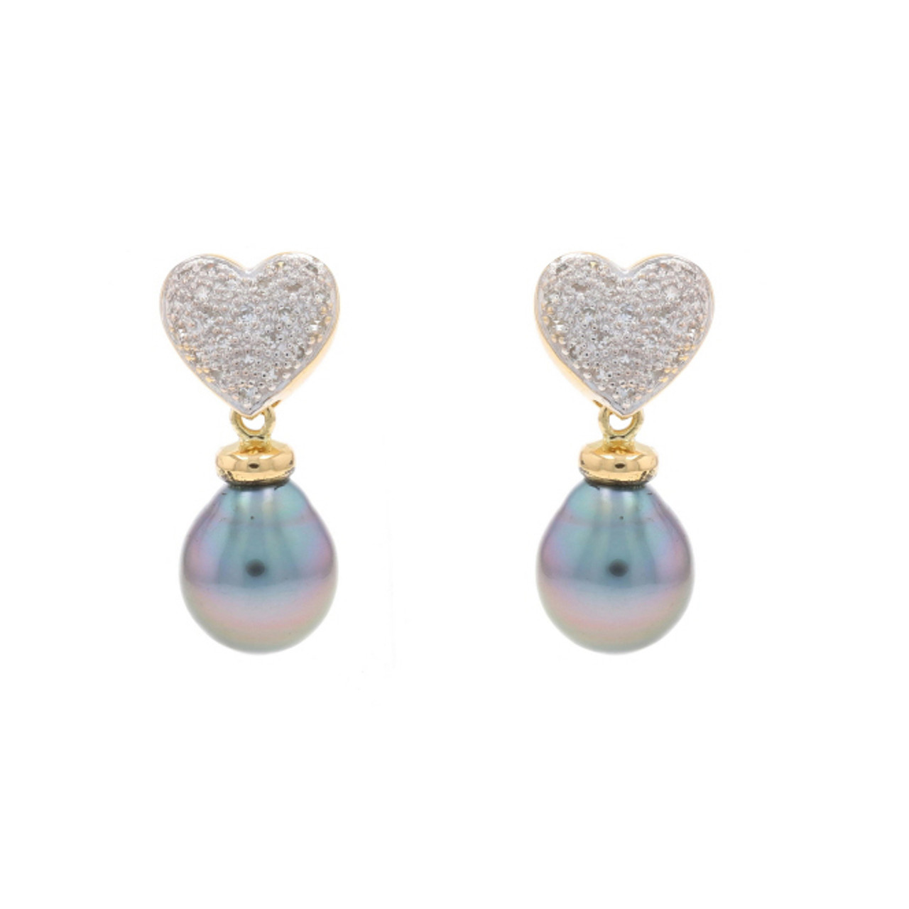 Diamond and Australian South Sea Pearl Earrings in 18ct White Gold – Hardy  Brothers Jewellers