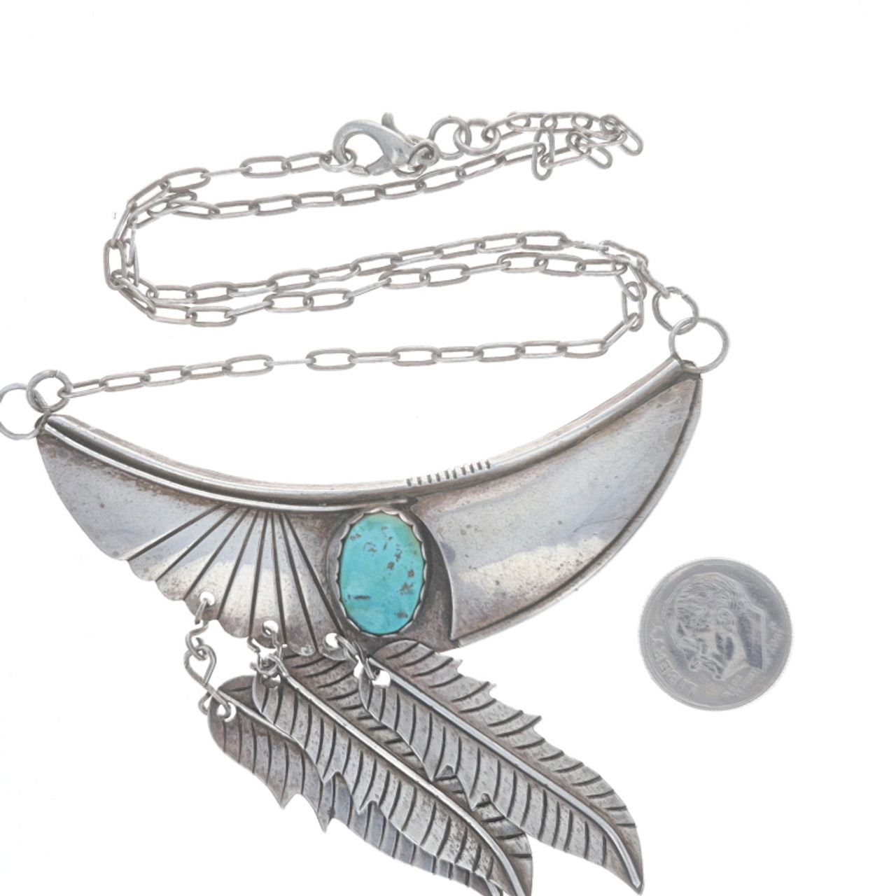Native American Navajo Turquoise Necklace 18 1/2