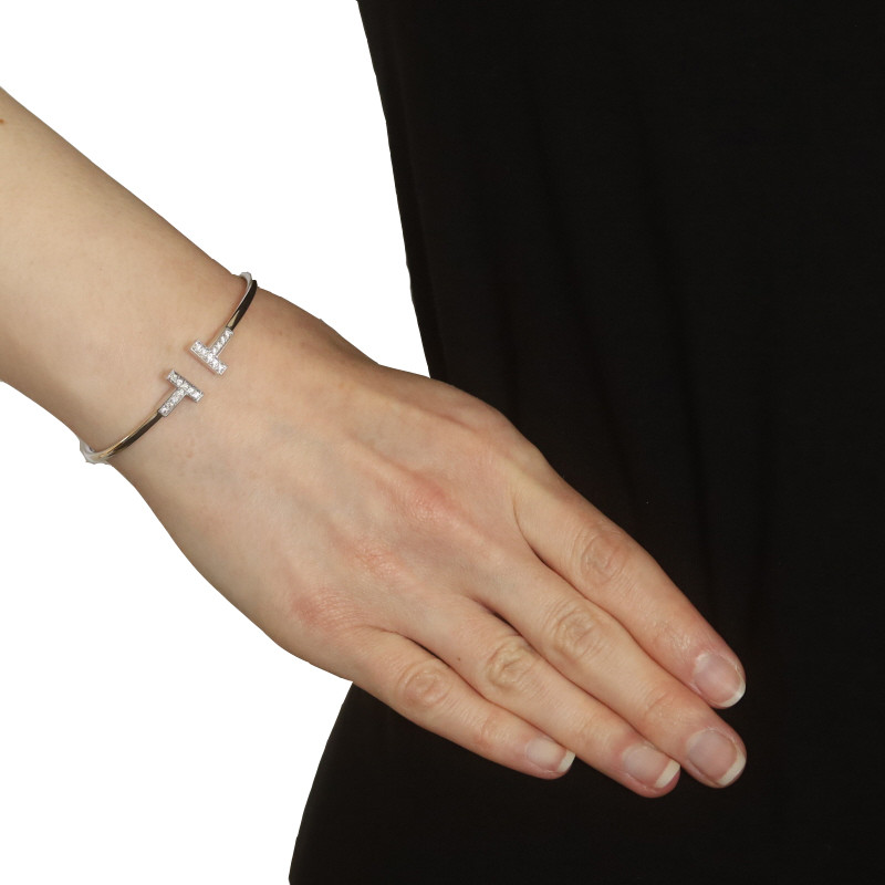 Tiffany & Co. T Wire Diamond Bracelet 6 1/4