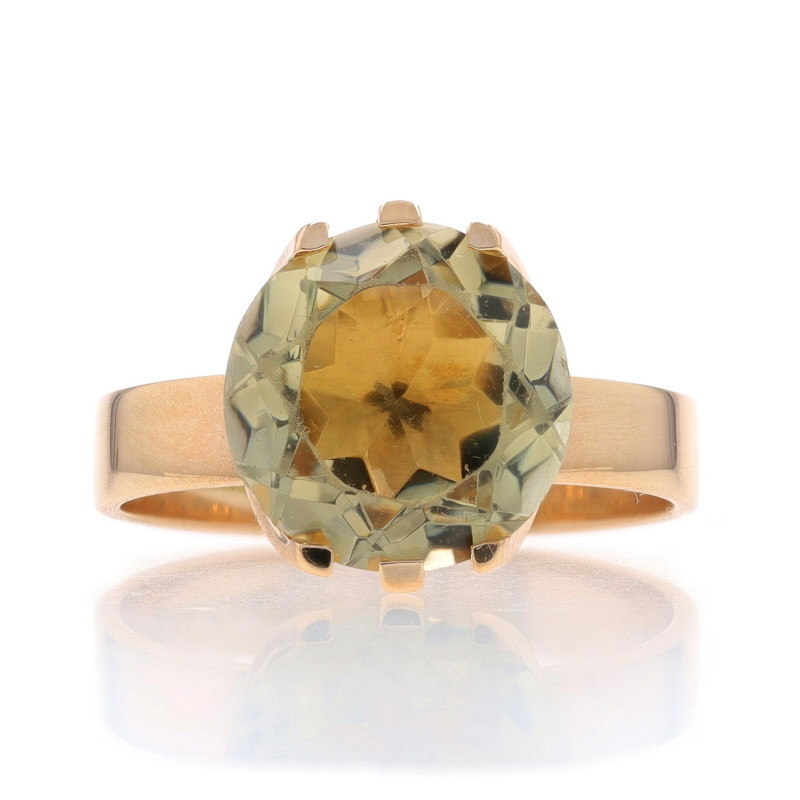 超希少 tomo_kishida brown quartz ring リング Kupittaan Kulta Smoky Quartz Vintage Cocktail Ring YellowGold 14k