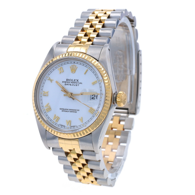 Rolex Datejust Men's Wristwatch 16013 Stainless YellowGold 18k