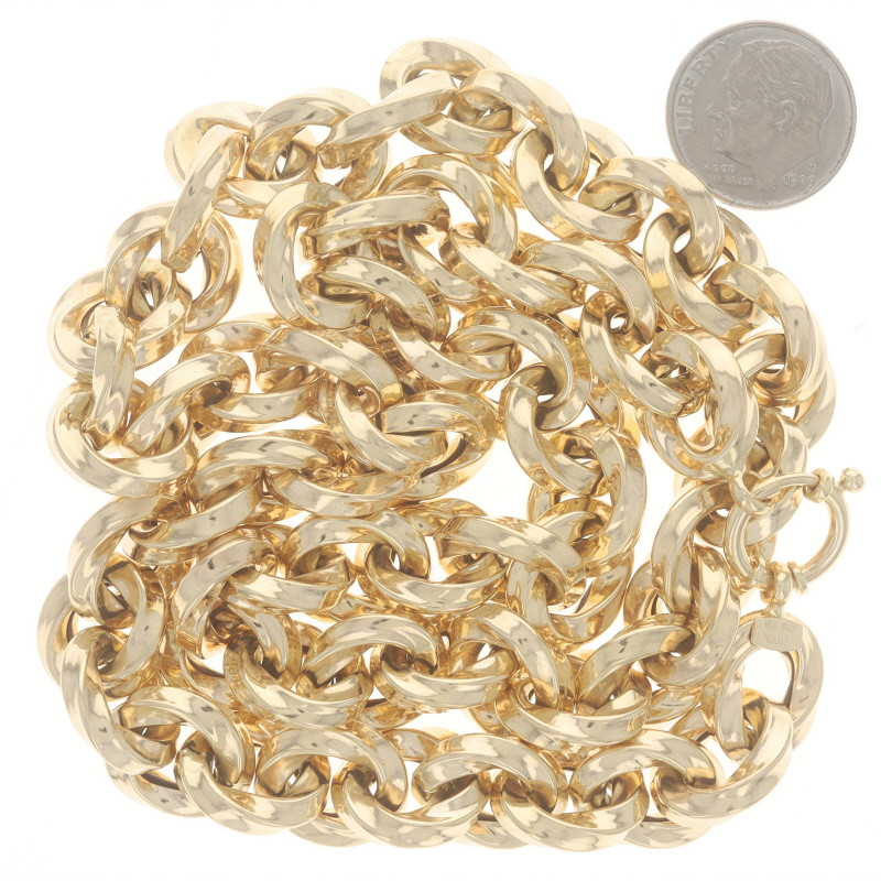 Milor Fancy Twist Cable Chain Necklace 19 1/2