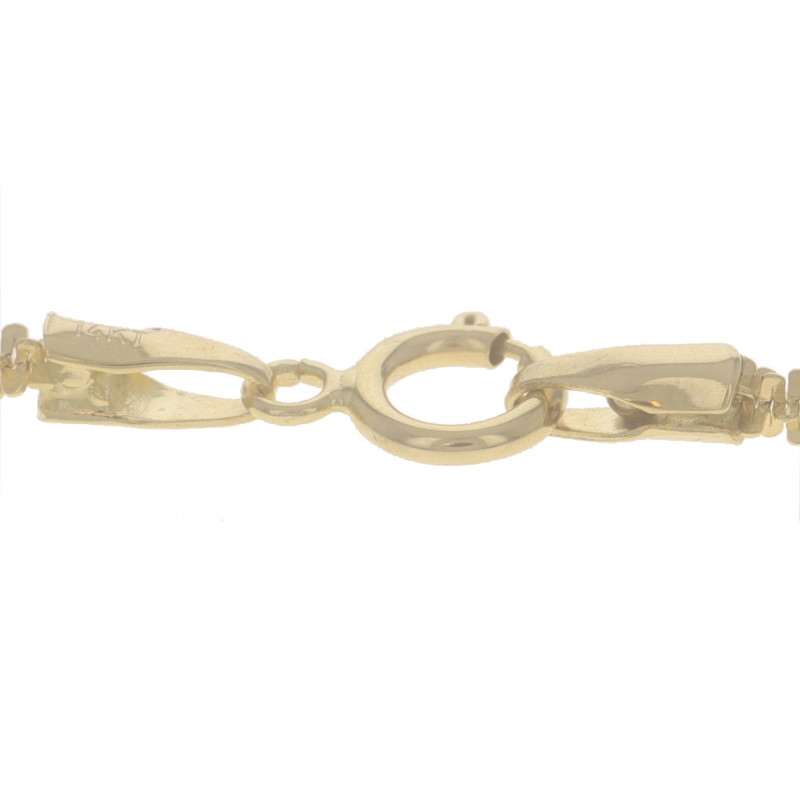 Yellow Gold Sparkle Chain Necklace 16