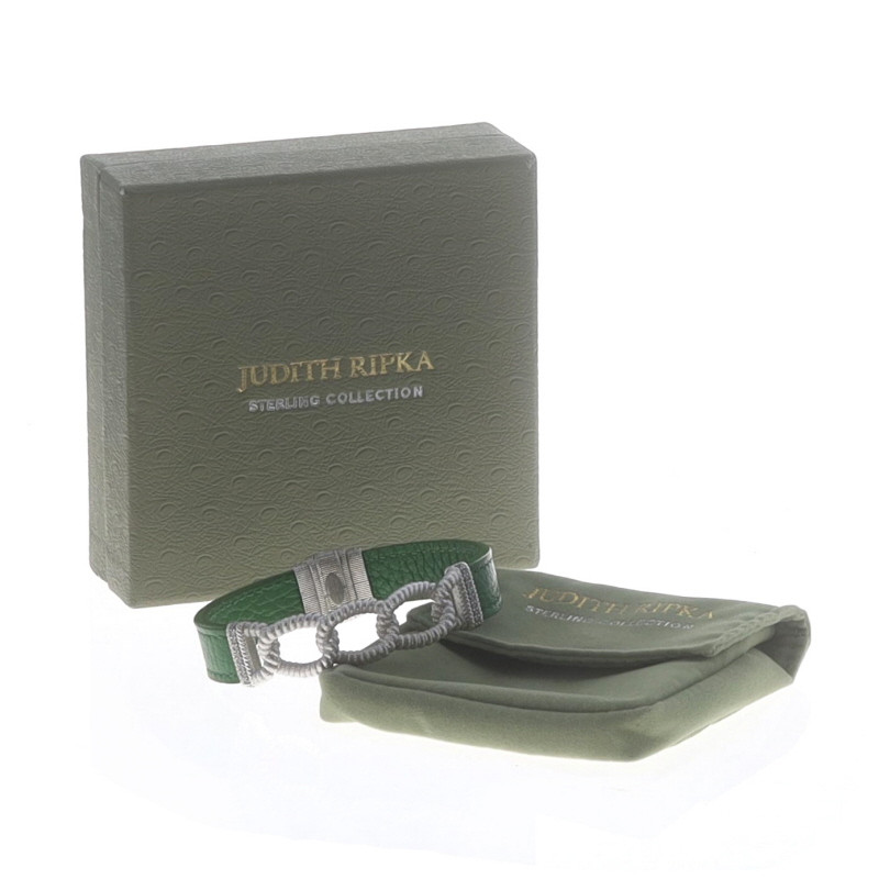 Judith Ripka Verona Curb Link CZ Bracelet 7 1/4