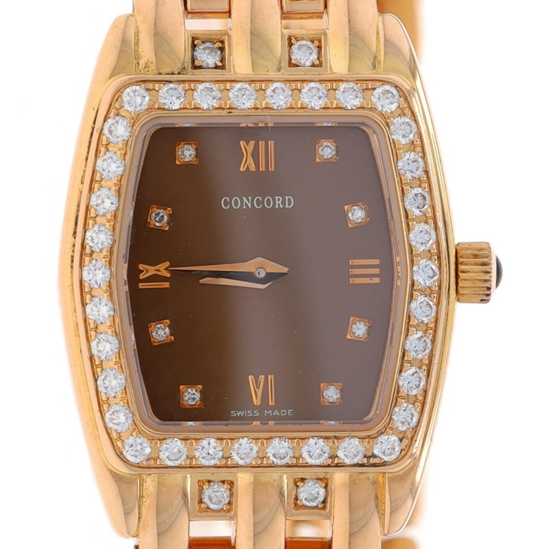 Concord Veneto Diamond Ladies Watch -Rose Gold 18k Quartz .60ctw 1