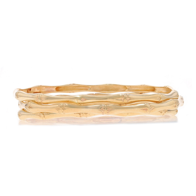 Tiffany & Co. Vintage Bamboo Set of 3 Bangle Bracelets 7 3/4