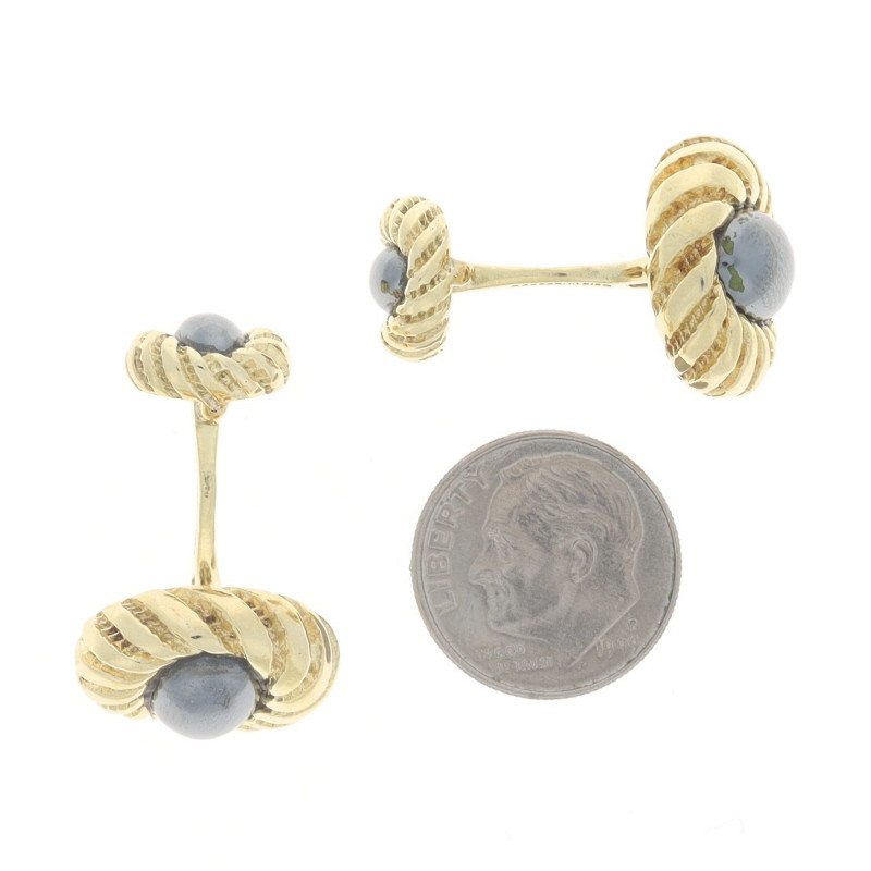 Tiffany & Co. Jean Schlumberger Hematite Men's Cufflinks - Yellow